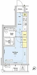 AXAS武蔵小山アジールコート 1Kの間取図画像
