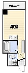 シティークレスト船橋 ワンルームの間取図画像