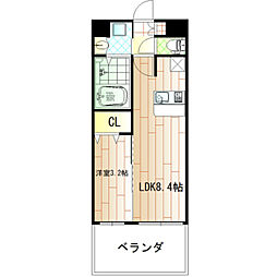 オリエンテム宿院南 1LDKの間取図画像