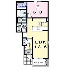 シエロ・ガーデン 1LDKの間取図画像