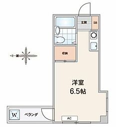 中田園芸 ワンルームの間取図画像