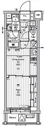 PREMIUMCUBE新宿中井 1DKの間取図画像