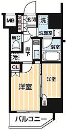 東京メトロ日比谷線 南千住駅 徒歩5分の賃貸マンション 6階2Kの間取り