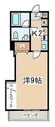 ベル・コッレ 1Kの間取図画像