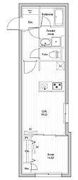 コンポジット渋谷本町 1DKの間取図画像