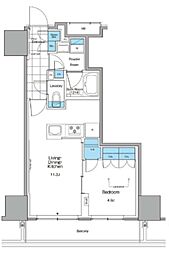 ルフォンプログレ北新宿 1LDKの間取図画像