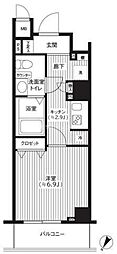 カスタリア初台 1Kの間取図画像