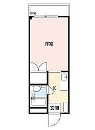 ドミトリー・九沢 ワンルームの間取図画像