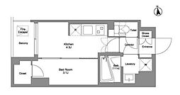 アジールコート浜松町 1Kの間取図画像