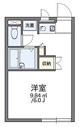 レオパレスドミールT.M. 1Kの間取図画像