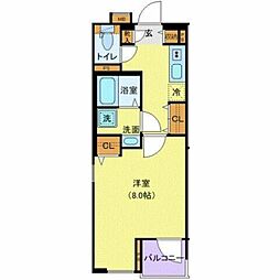東武東上線 東武練馬駅 徒歩4分の賃貸マンション 2階1Kの間取り