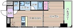 ジューム神山 1DKの間取図画像