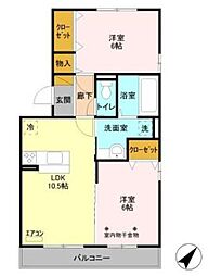 prosper 2LDKの間取図画像