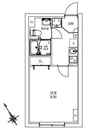 フラシア東武練馬 1Kの間取図画像