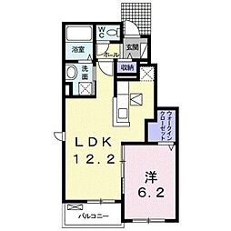 ルーダ宮前 1LDKの間取図画像