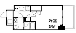 プレールドゥーク北品川 1Kの間取図画像
