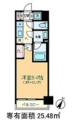 フュージョナル王子ハイズ 1Kの間取図画像