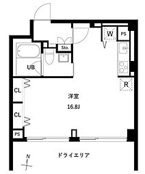 JMF-Residence世田谷三宿 ワンルームの間取図画像