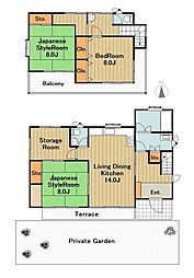 リゾネット陽だまり戸建貸家 3SLDKの間取り