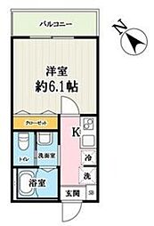 Blitz 1階1Kの間取り