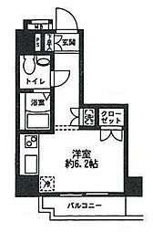 セントパレス池袋 ワンルームの間取図画像