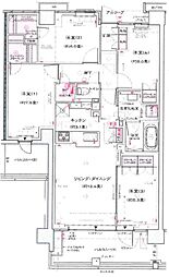 プラウド都立大学 4LDKの間取図画像