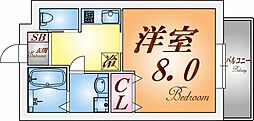山陽電鉄本線 月見山駅 徒歩3分の賃貸アパート 2階1Kの間取り