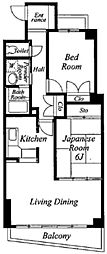 ディアナヒル 2LDKの間取図画像