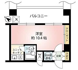 ダイアパレス飯田橋 1Kの間取図画像