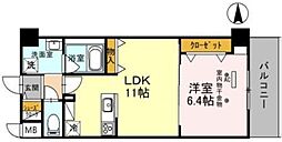 グランツコート御幣島 1LDKの間取図画像