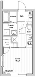 コンポジット渋谷本町 1Kの間取図画像