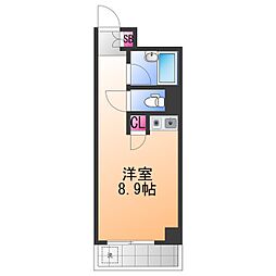 エスペランス尾崎 ワンルームの間取図画像