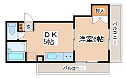 協栄ビル 1DKの間取図画像