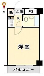 グローリア初穂小岩 1Kの間取図画像