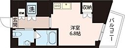 エスティメゾン板橋C6 ワンルームの間取図画像