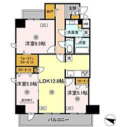 BELTS SHINJUKU レジデンス 3LDKの間取図画像