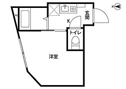 ソフィー川崎 1Kの間取図画像