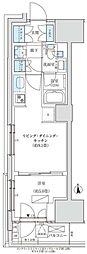 パークアクシス品川天王洲アイル 1LDKの間取図画像