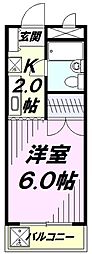 パークハイム 1Kの間取図画像