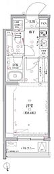 クレイシア祐天寺 1Kの間取図画像