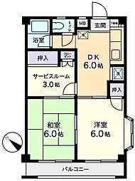 越谷レジデンシャルマンション 2SDKの間取図画像
