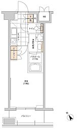 ヒューリック目白 1Kの間取図画像