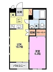 fairways 1LDKの間取図画像