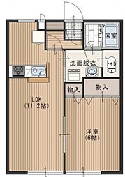 コンフォート東久留米A 1LDKの間取図画像