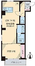 ビイルーム中野 1階1LDKの間取り