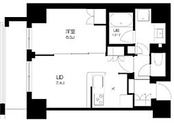 プライマル勝どき 1LDKの間取図画像