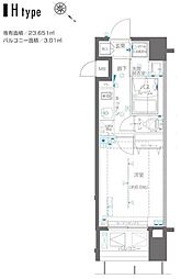 ZOOM横浜関内 1Kの間取図画像