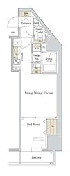 アーバネックス西新宿 1LDKの間取図画像