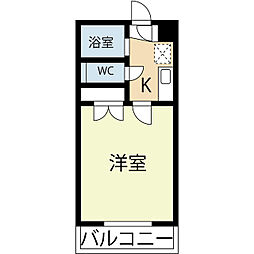 ベルトピア福岡1 1Kの間取図画像