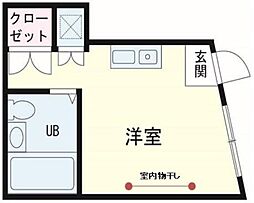 FRIENDRICHHOUSE東馬込Part1 ワンルームの間取図画像